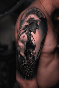 tatouage - guerrier - montpellier - neokrypte