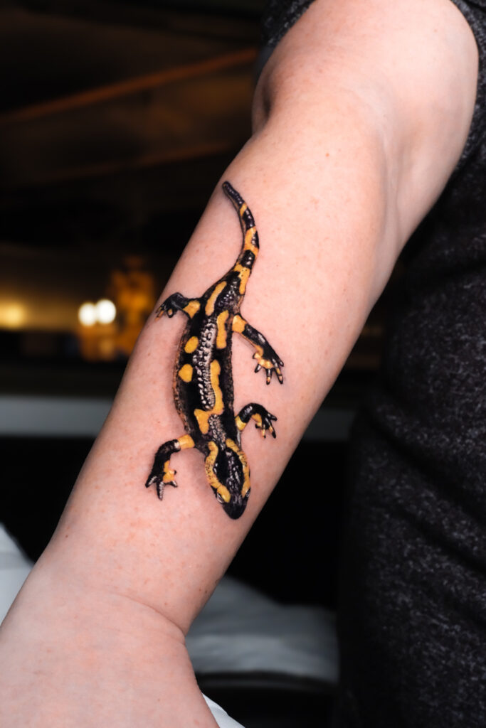 tatouage - salamandre - insecte - montpellier - neokrypte